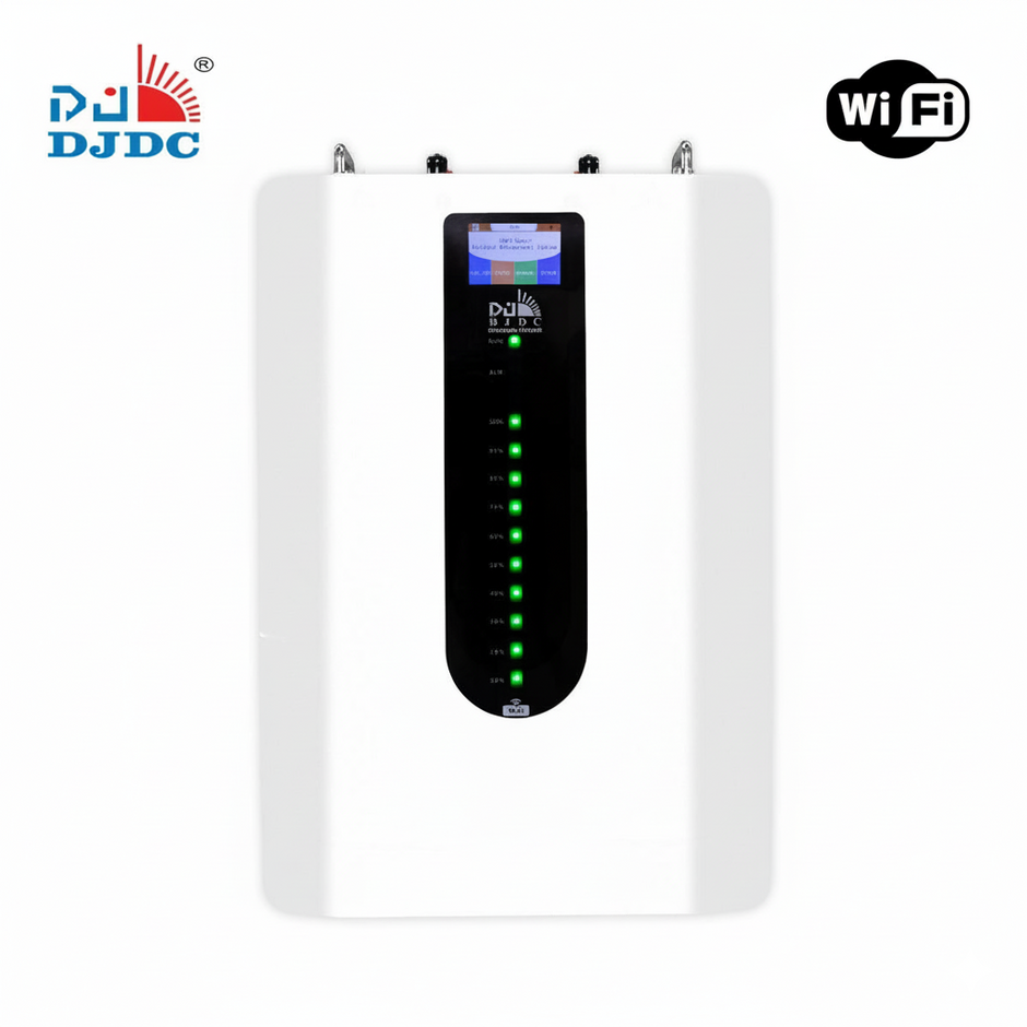 DJDC Dongjin 51.2V 200Ah Lithium Ion LiFePO4 Wall Mounted Battery with WiFi Bluetooth 10.24kwh IP32