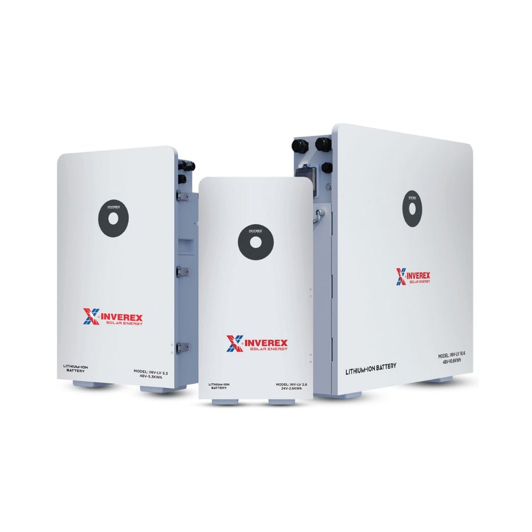 Inverex INV LV2.6 25.6V 104Ah Lithium Ion Battery – 2.6kWh IP65 Smart BMS
