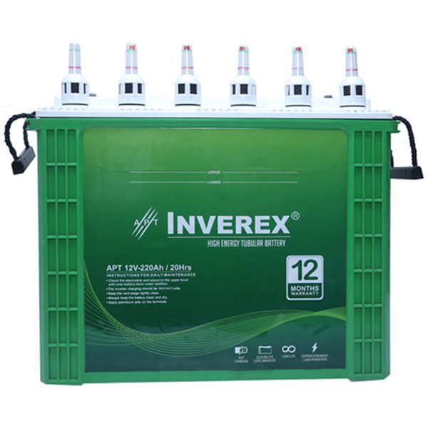Inverex Tall Tubular 12V 220Ah Battery